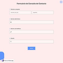 Formulario de Consulta de Contacto