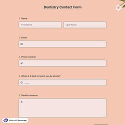 Dentistry Contact Form