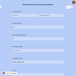 Formulaire de Contact Dentaire