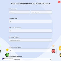 Formulaire de Demande de Assistance Technique