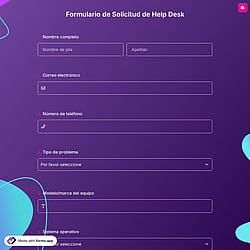Formulario de Solicitud de Help Desk