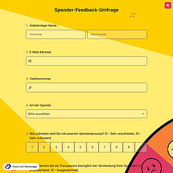 Spender-Feedback-Umfrage