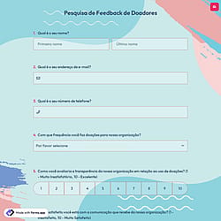 Pesquisa de Feedback de Doadores