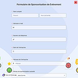 Formulaire de Sponsorisation de Événement