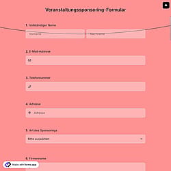 Veranstaltungssponsoring-Formular