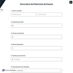 Formulário de Patrocínio de Evento