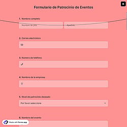 Formulario de Patrocinio de Eventos