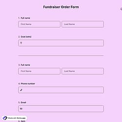 Fundraiser Order Form 
