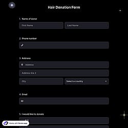 Hair Donation Form 
