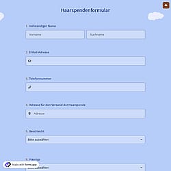 Haarspendenformular