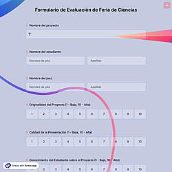 Formulario de Evaluación de Feria de Ciencias