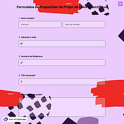 Formulaire de Proposition de Projet de Foire Scientifique