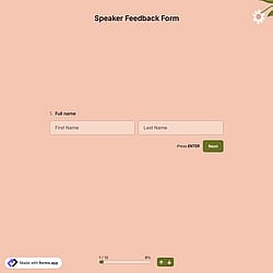 Speaker Feedback Form