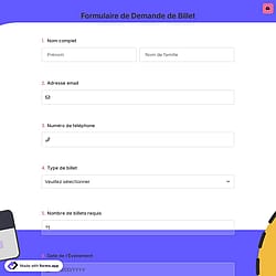 Formulaire de Demande de Billet
