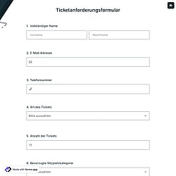 Ticketanforderungsformular