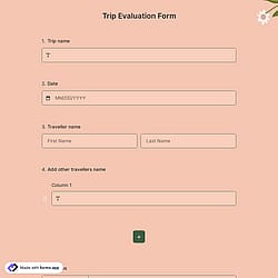 Trip Evaluation Form