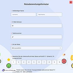 Reisebewertungsformular