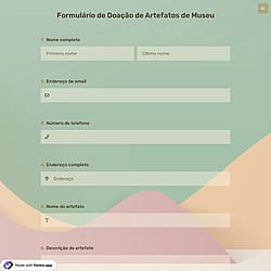 Formulário de Doação de Artefatos de Museu