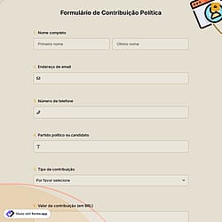 Formulário de Contribuição Política