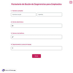 Formulario de Buzón de Sugerencias para Empleados