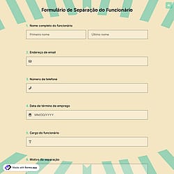 Formulário de Separação do Funcionário