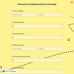 Formulario de Recomendación de Amigo