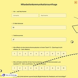 Mitarbeiterkommunikationsumfrage