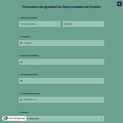 Formulario de Igualdad de Oportunidades de Empleo