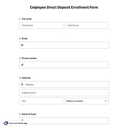Employee Direct Deposit Enrollment Form