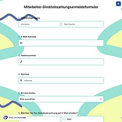 Mitarbeiter-Direkteinzahlungsanmeldeformular