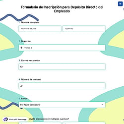 Formulario de Inscripción para Depósito Directo del Empleado