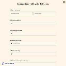Formulário de Notificação de Doença