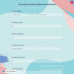 Formulário de Informações de Automóveis