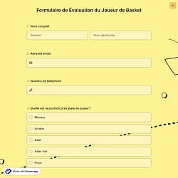 Formulaire de Évaluation du Joueur de Basket