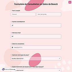 Formulaire de Consultation en Soins de Beauté
