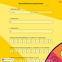 Geschäftsbewertungsformular