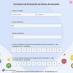 Formulario de Evaluación de Centro de Llamadas