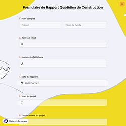 Formulaire de Rapport Quotidien de Construction