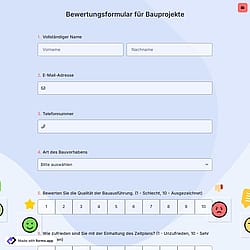 Bewertungsformular für Bauprojekte