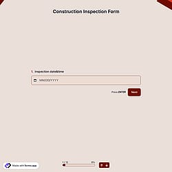 Construction Inspection Form