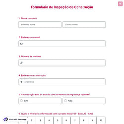 Formulário de Inspeção de Construção