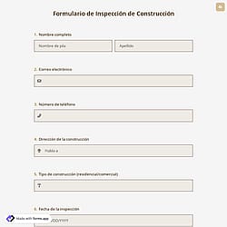 Formulario de Inspección de Construcción