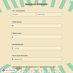 Baufortschrittsformular