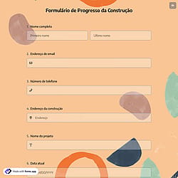 Formulário de Progresso da Construção