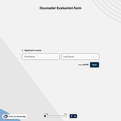 Counselor Evaluation Form