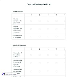 Course Evaluation Form