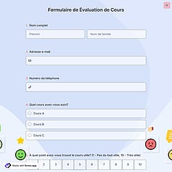 Formulaire de Évaluation de Cours