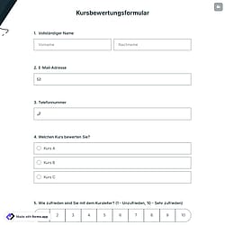 Kursbewertungsformular