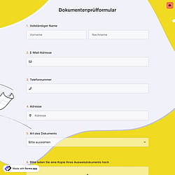 Dokumentenprüfformular