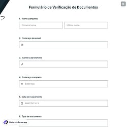 Formulário de Verificação de Documentos